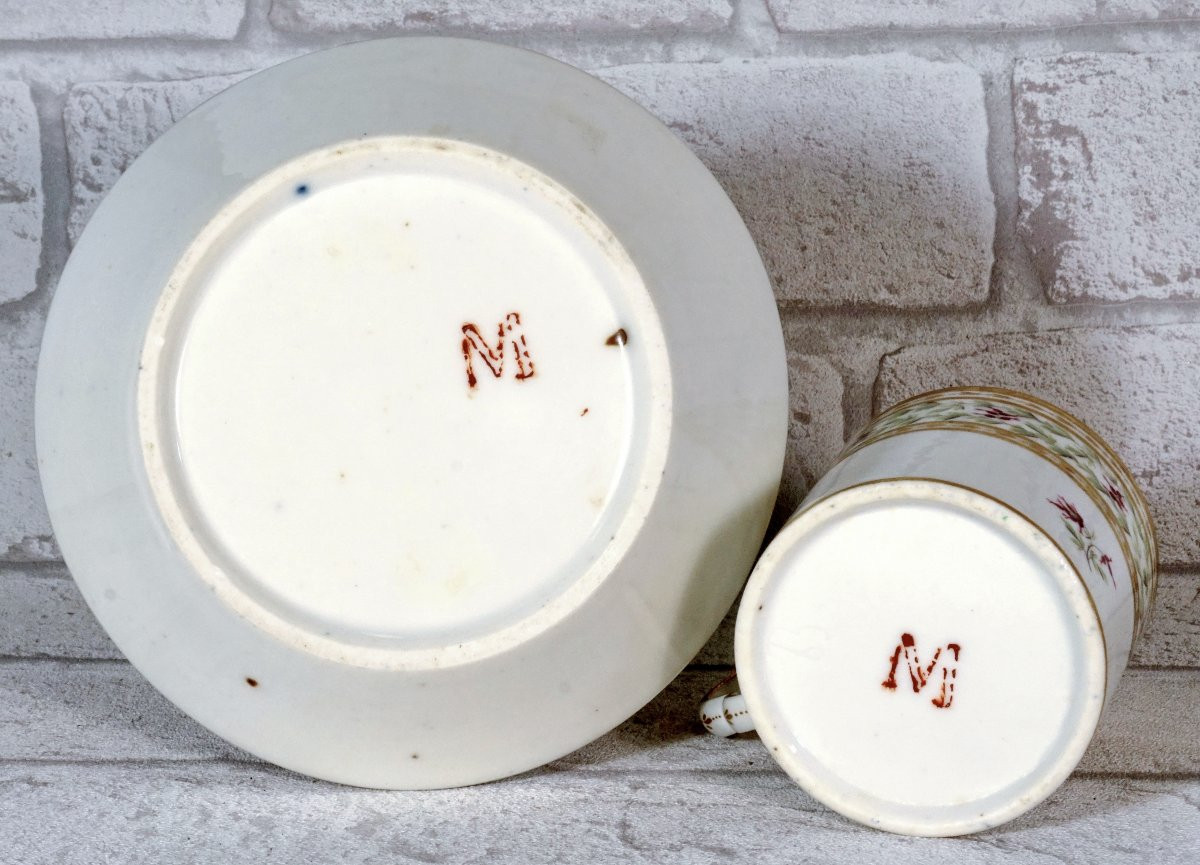 Tasse Et Sa Soucoupe En Porcelaine De Paris - Manufacture De Clignancourt - Moitte - Ep. XVIIIe-photo-4