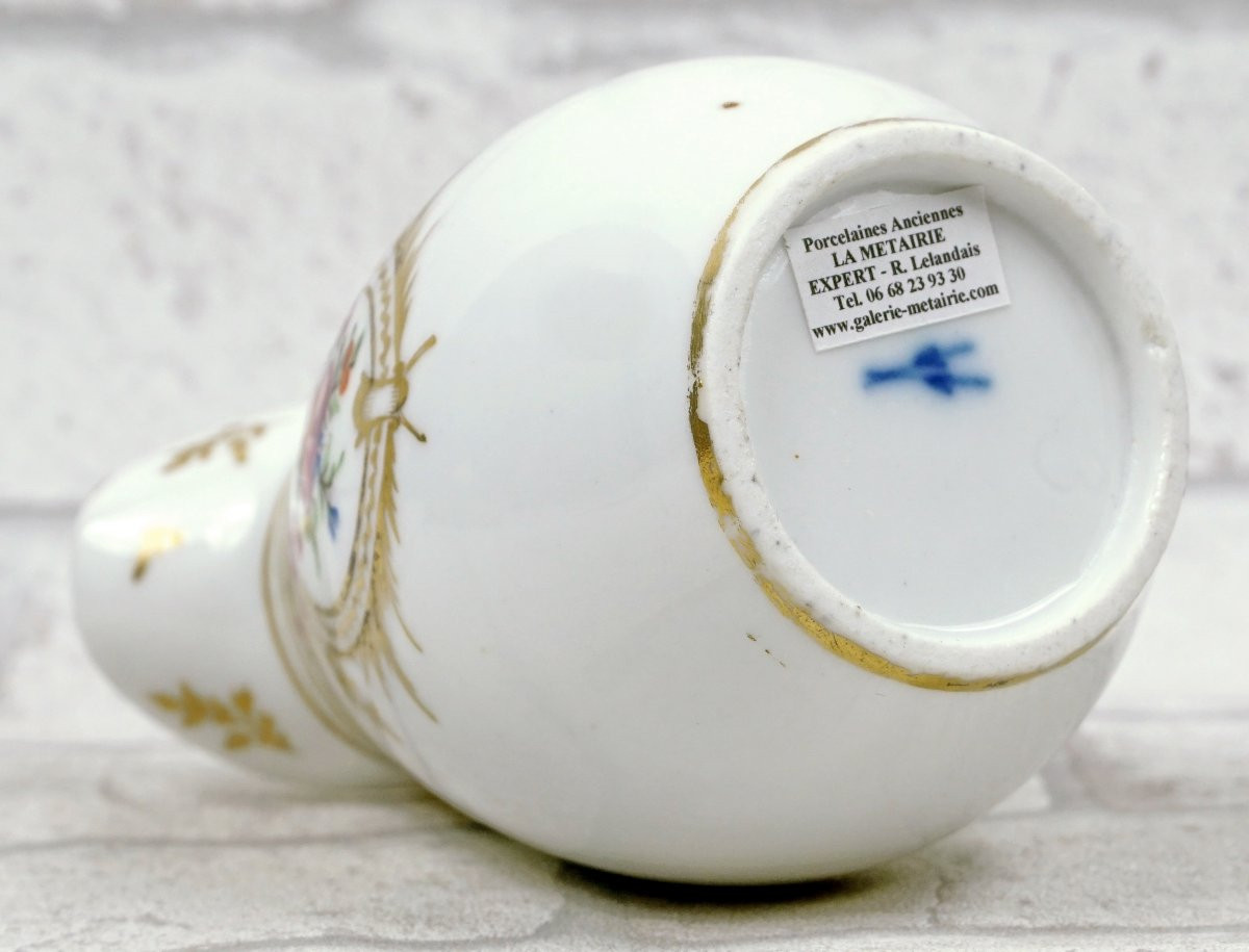 Petit Pot à Lait Piriforme En Porcelaine De Paris - Manufacture De Locre - Ep. XVIIIe-photo-2