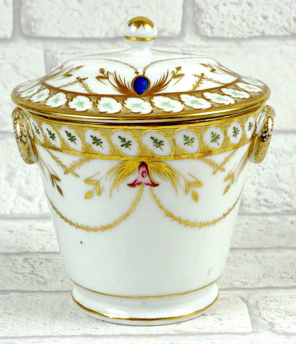 Grand Sucrier Et Son Couvercle En Porcelaine De Paris - Ep. XVIIIe-photo-4