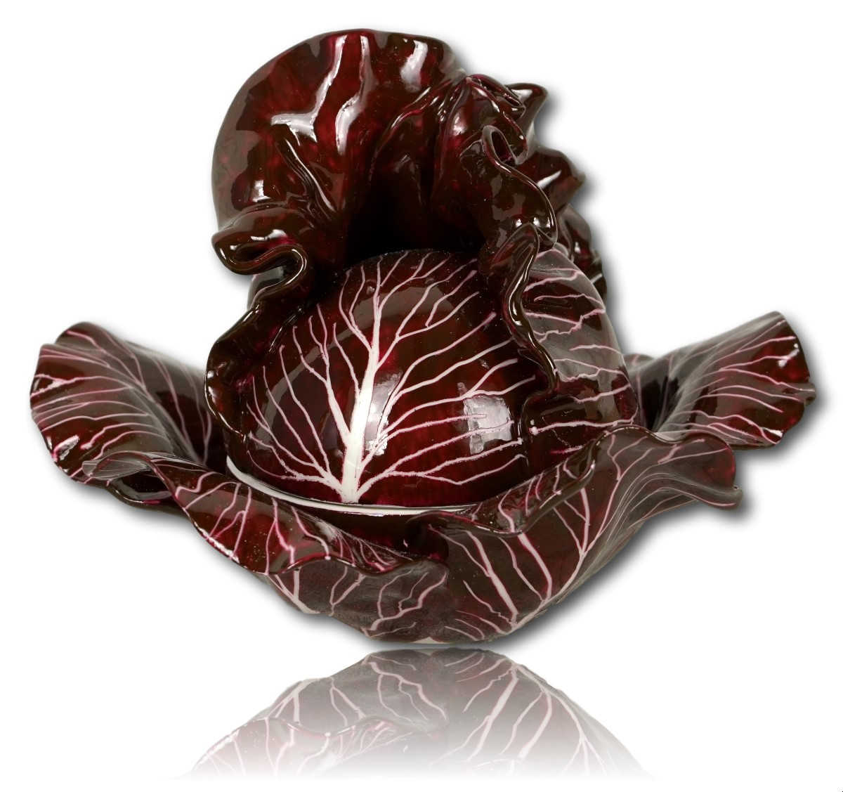 Boite En Forme De Chou-rouge - Trompe l'Oeil  En Porcelaine De Didier Gardillou 