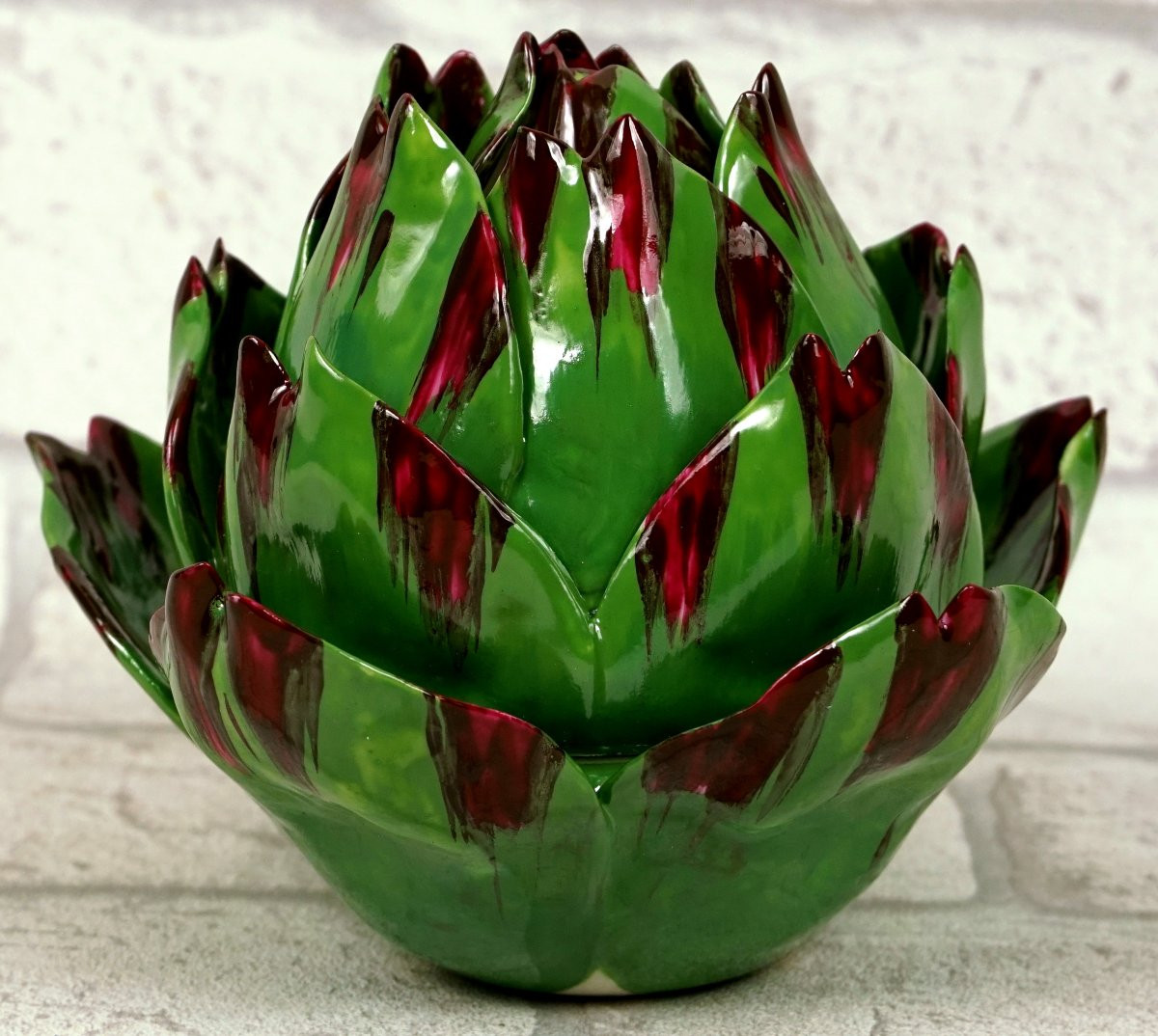 Artichoke-shaped Box - Porcelain Trompe l'Oeil By Didier Gardillou -photo-4