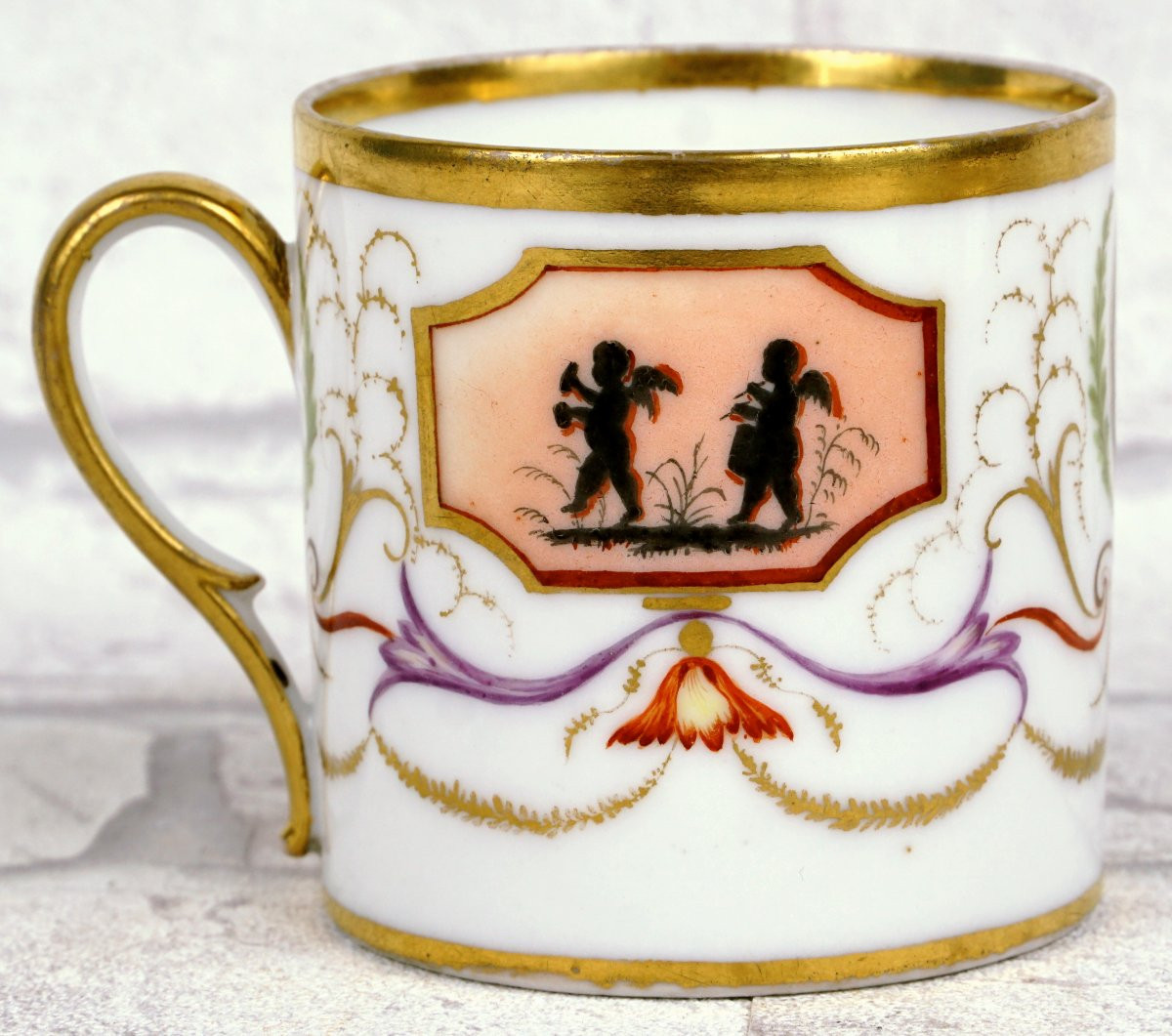 Litron Cup And Saucer In Paris Porcelain - Late 18th Century-photo-4
