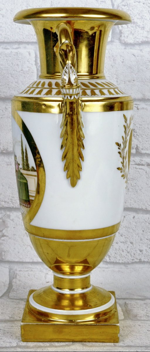 Paire De Vases En Porcelaine De Paris - Ep. Debut XIXe-photo-3