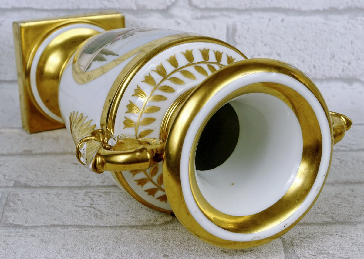 Paire De Vases En Porcelaine De Paris - Ep. Debut XIXe-photo-1
