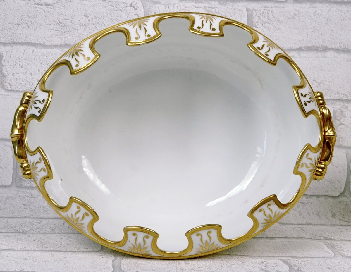 Grande Paire De Verrieres En Porcelaine De Paris - Manufacture De Nast - Ep. Empire-photo-1