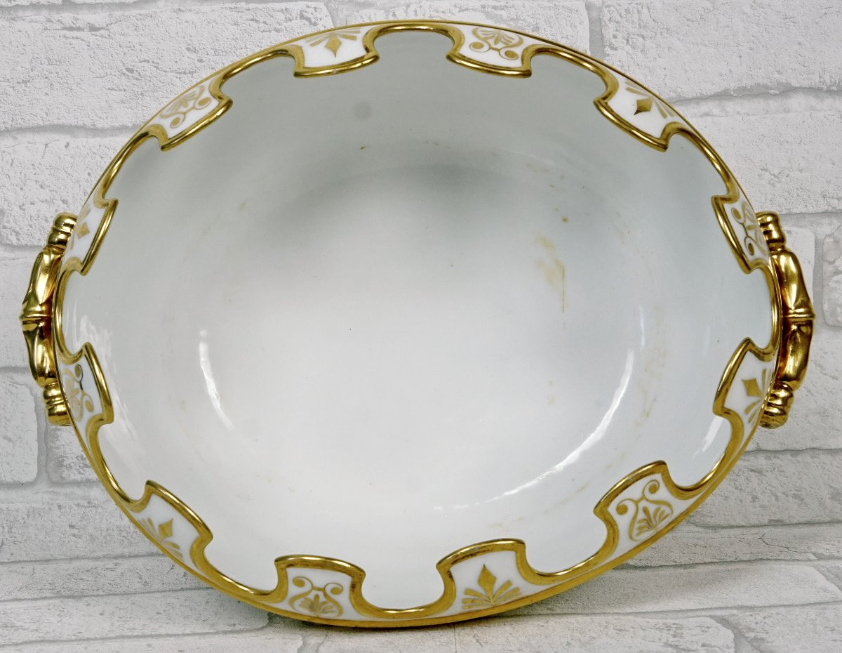 Grande Paire De Verrieres En Porcelaine De Paris - Manufacture De Nast - Ep. Empire-photo-5