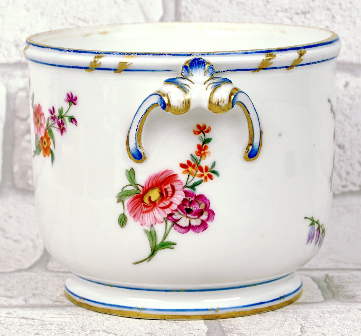 Rafraichissoir à Verre En Porcelaine De La Manufacture De Sevres - Ep. Debut XVIIIe-photo-4