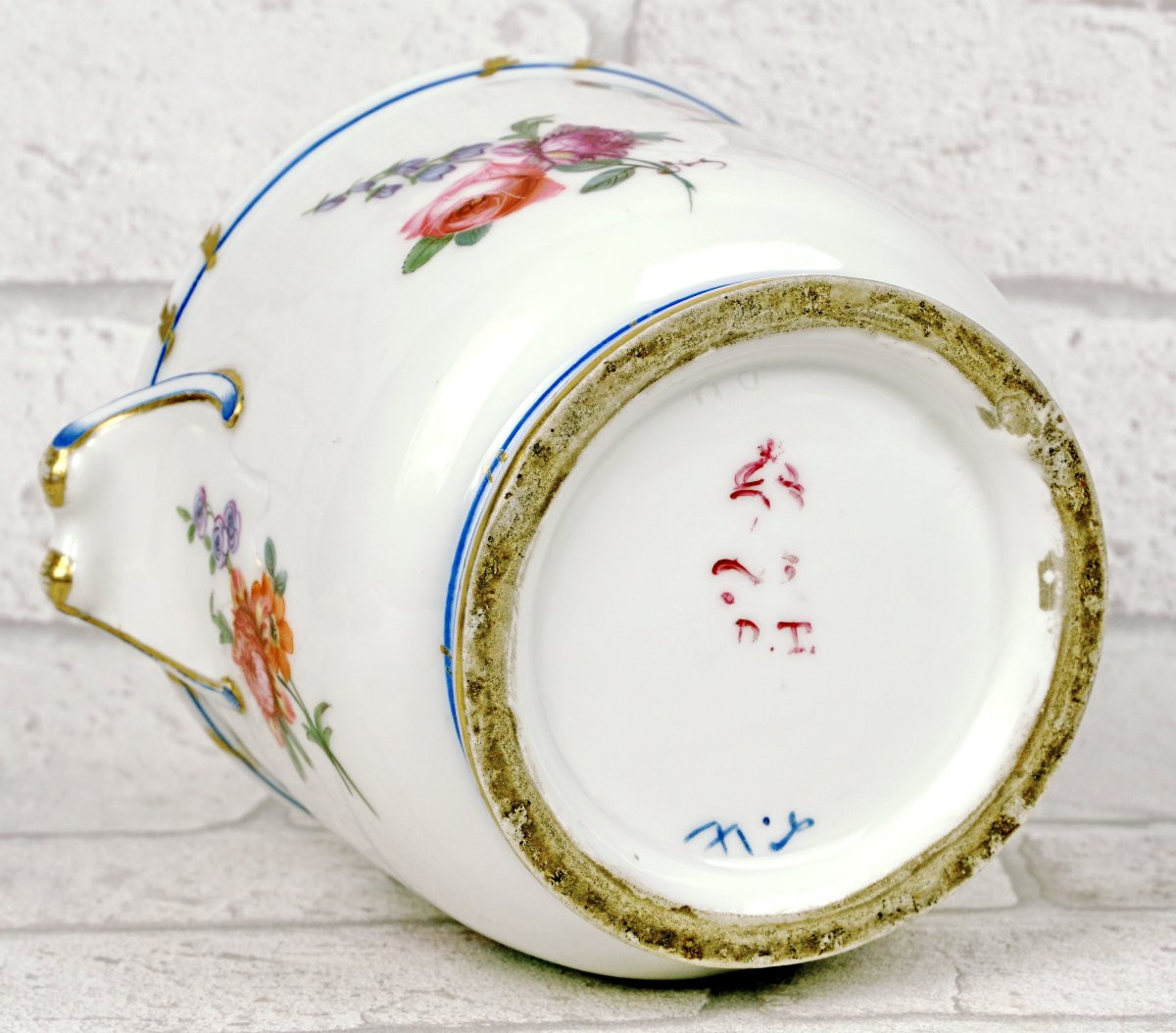 Rafraichissoir à Verre En Porcelaine De La Manufacture De Sevres - Ep. Debut XVIIIe-photo-2