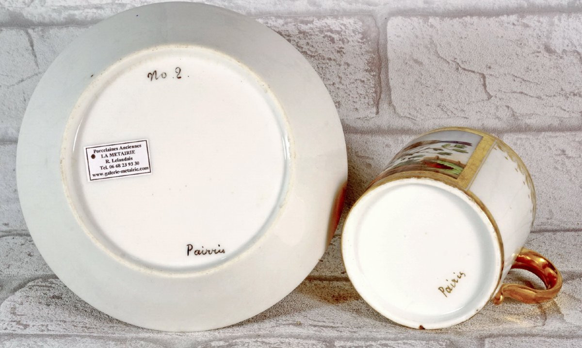 Paris - Atelier De Pairris Ou Pairis - Litron Cup And Its Saucer - Ep. Late 18th Century-photo-3