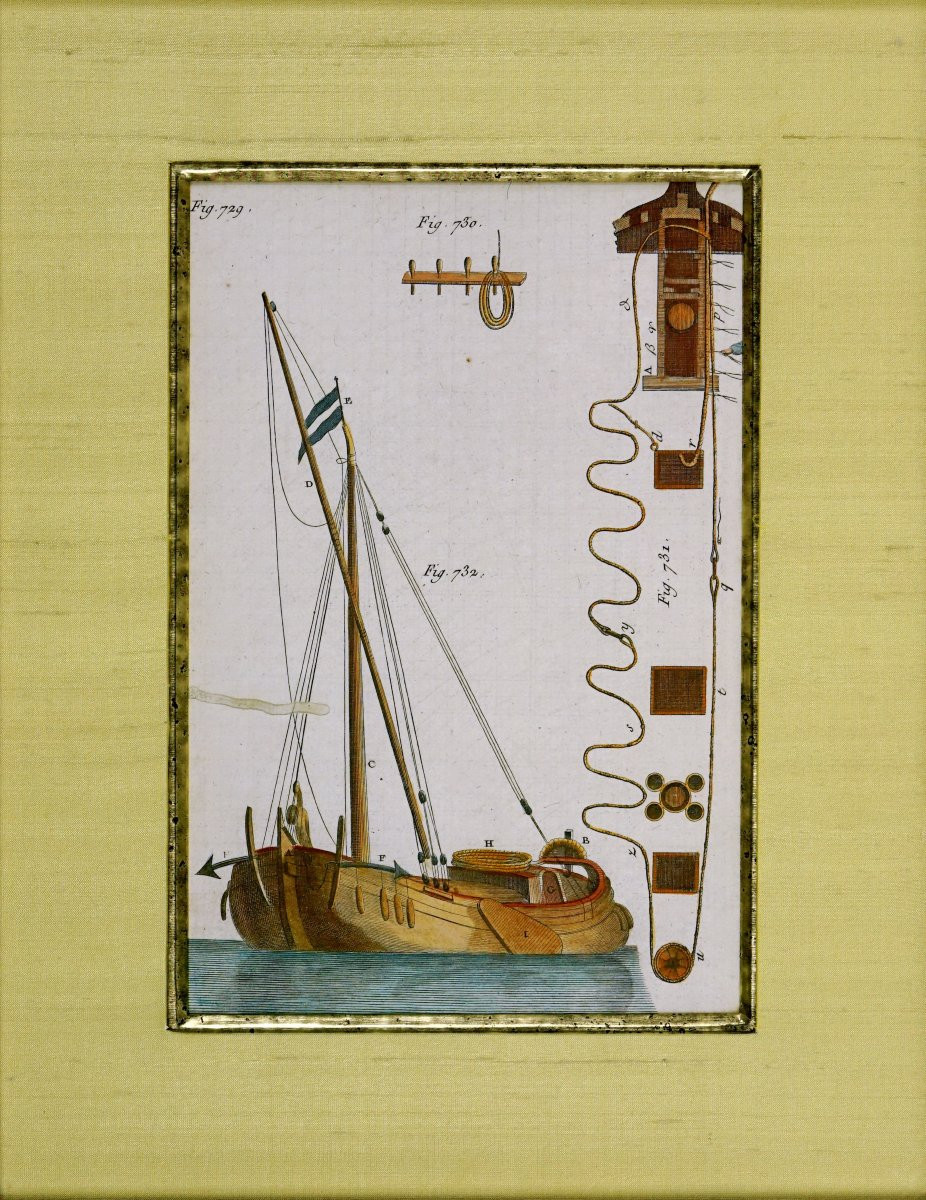 Gravure - MARINE - NAVIRE (BATEAU) de PÈCHE - Ep. XVIIIe-photo-4