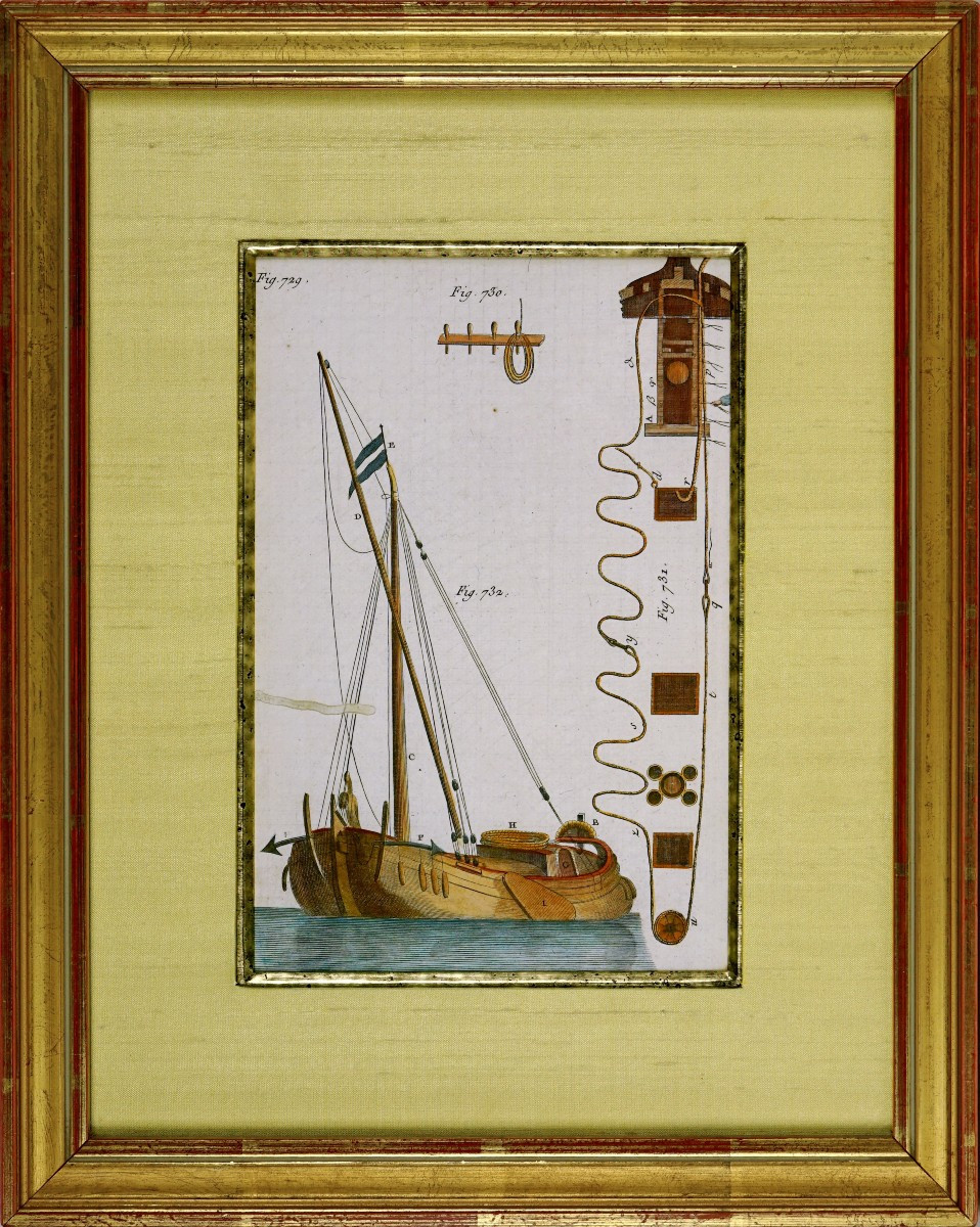 Gravure - MARINE - NAVIRE (BATEAU) de PÈCHE - Ep. XVIIIe