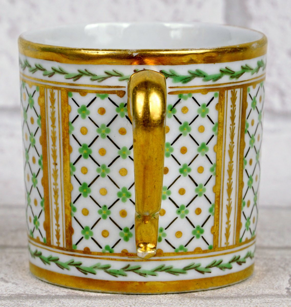 Cup And Saucer In Choisy Le Roi Porcelain (94) (very Rare Manufacture) - 18th Century-photo-3