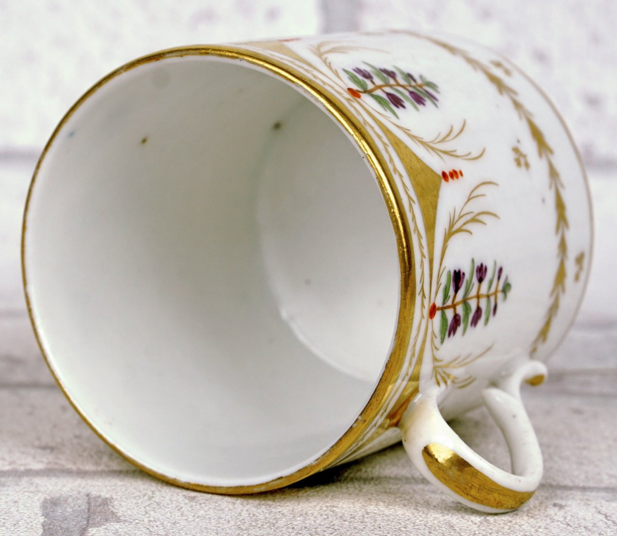 Porcelain Cup And Saucer - France - Paris - Undetermined Manufacturer - 18th Century-photo-2