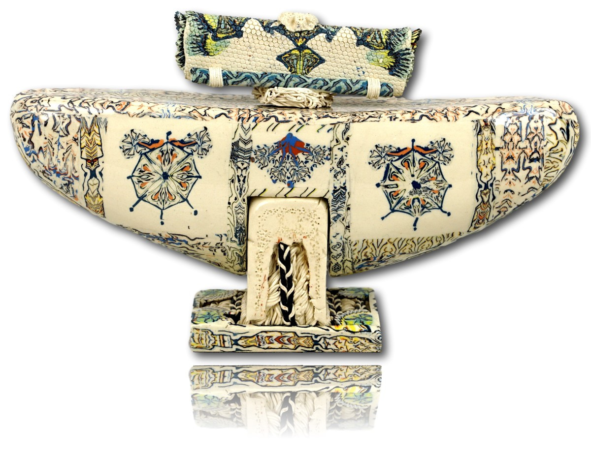 Bottle And Its Cream-colored "anvil" Lid - Roger Claire 