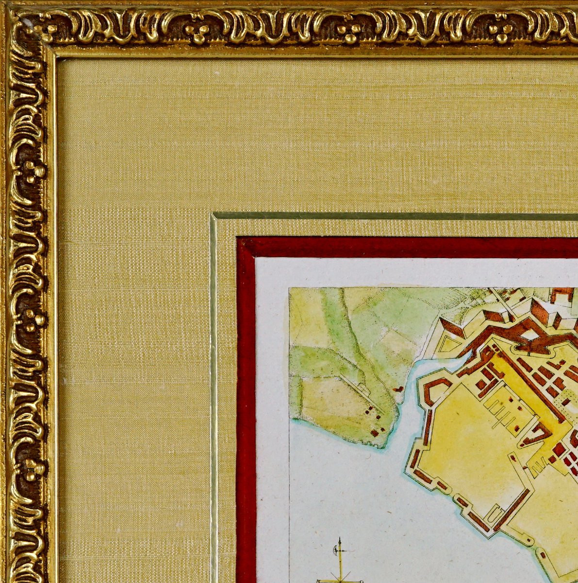 Engraving - Rare Map Of Toulon - Ep. 17th-photo-2