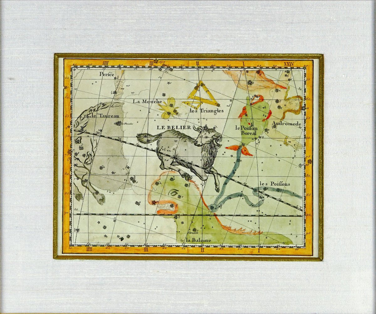 Gravure - SIGNE DU ZODIAC "LE BELIER" (RARE) - Ep. XVIIIe-photo-4