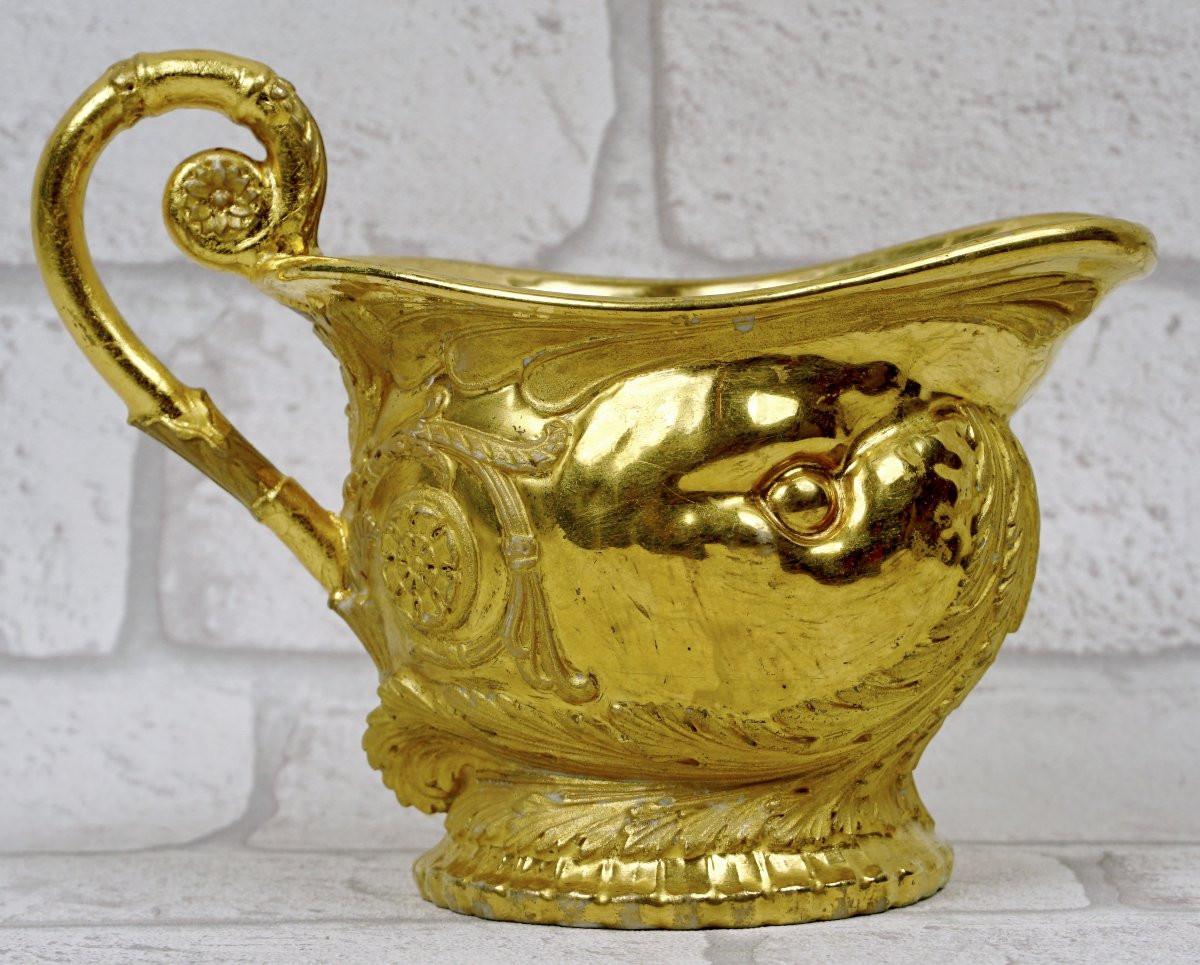 POT à LAIT en porcelaine de PARIS - Atelier de CHANOU - Ep. DEBUT XIXe-photo-4