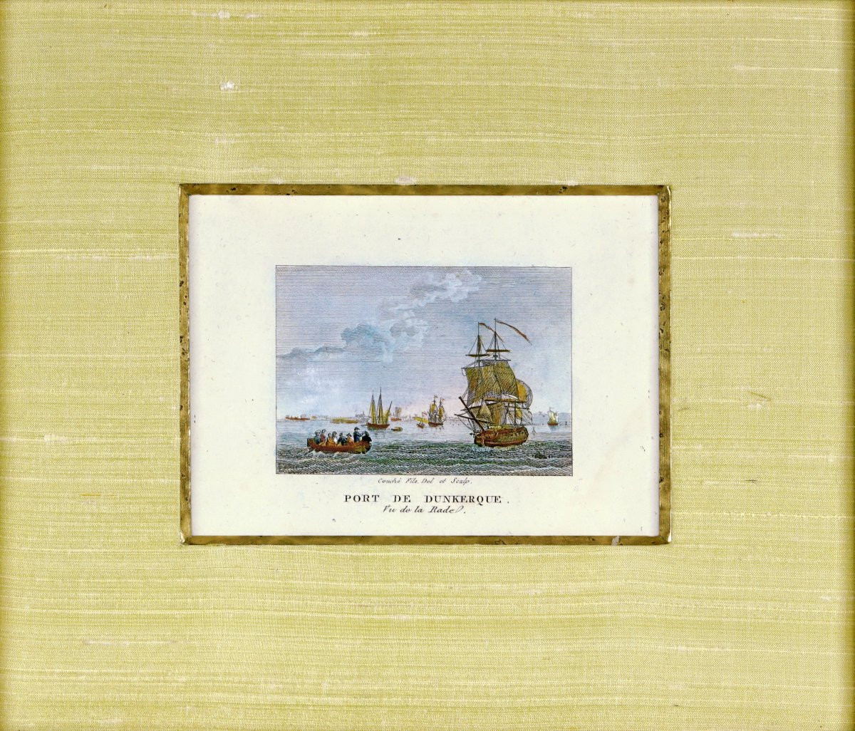Engraving - Port Of Dunkerque (59) - View Of The Harbor - Ep. Early 19th Century-photo-4