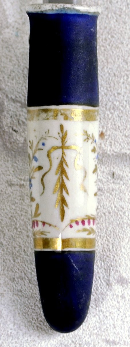 PIPE EN PORCELAINE DE PARIS - décor au "Chinois" - Ep. XIXe-photo-3