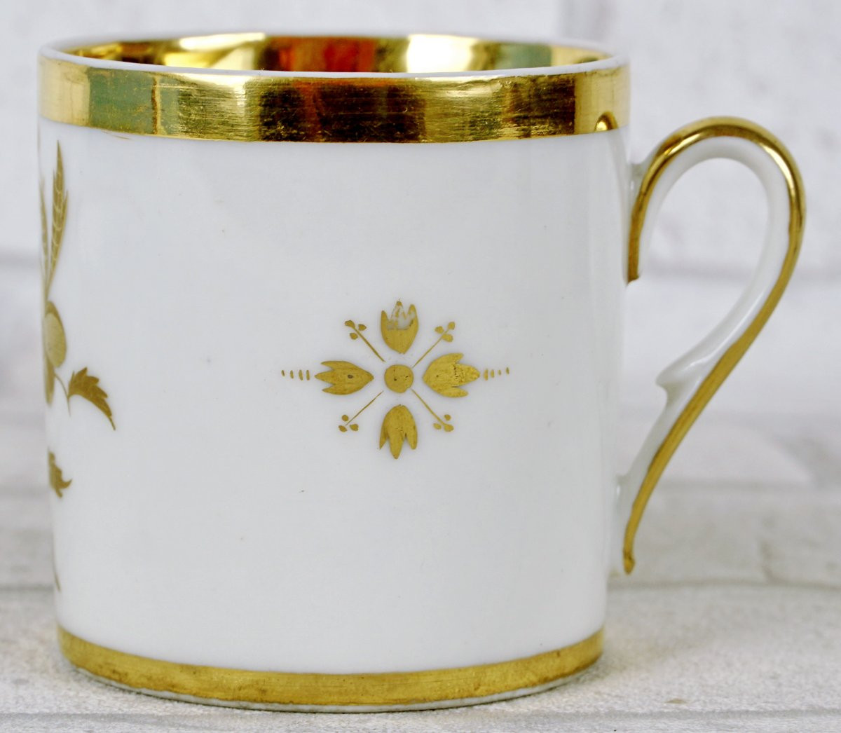 Cup And Saucer In Paris Porcelain - Early 19th Century-photo-4