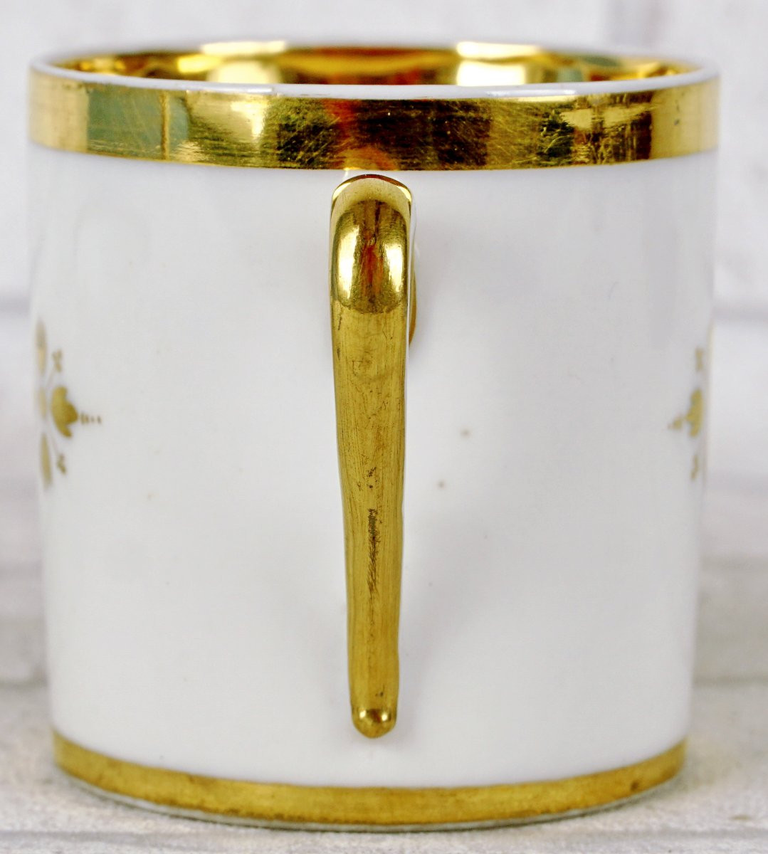 Cup And Saucer In Paris Porcelain - Early 19th Century-photo-1