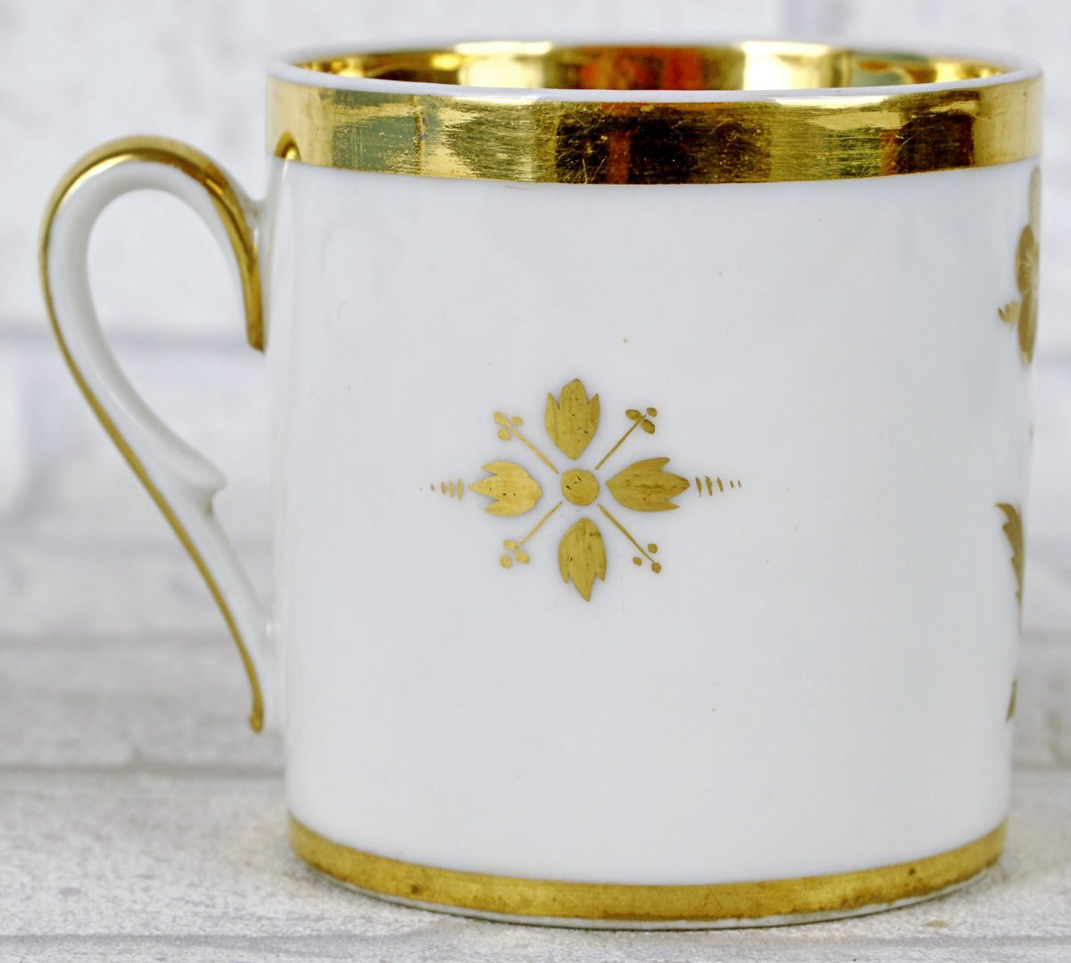 Cup And Saucer In Paris Porcelain - Early 19th Century-photo-2