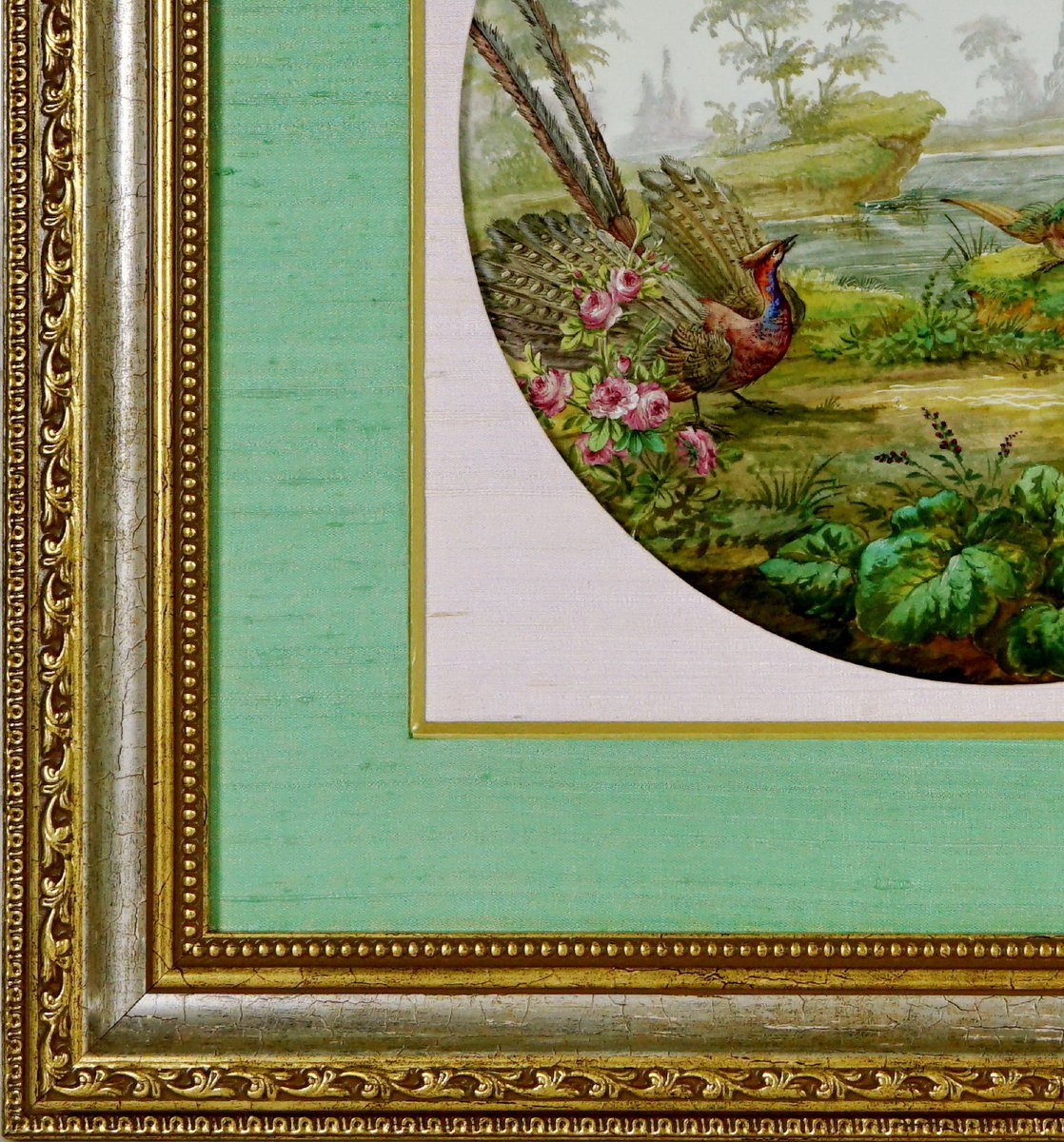 Large Round Porcelain Plaque - France - Undetermined Manufacture - 19th Century-photo-2