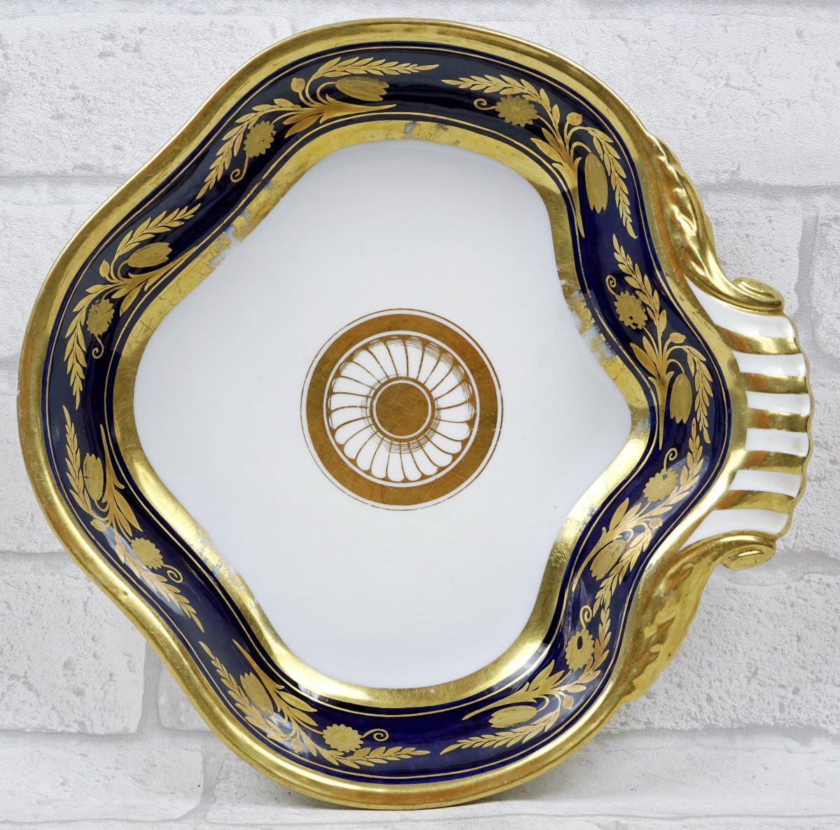 Shell-shaped Porcelain Compote Dish From Paris - Darte Factory - Early 19th Century-photo-2