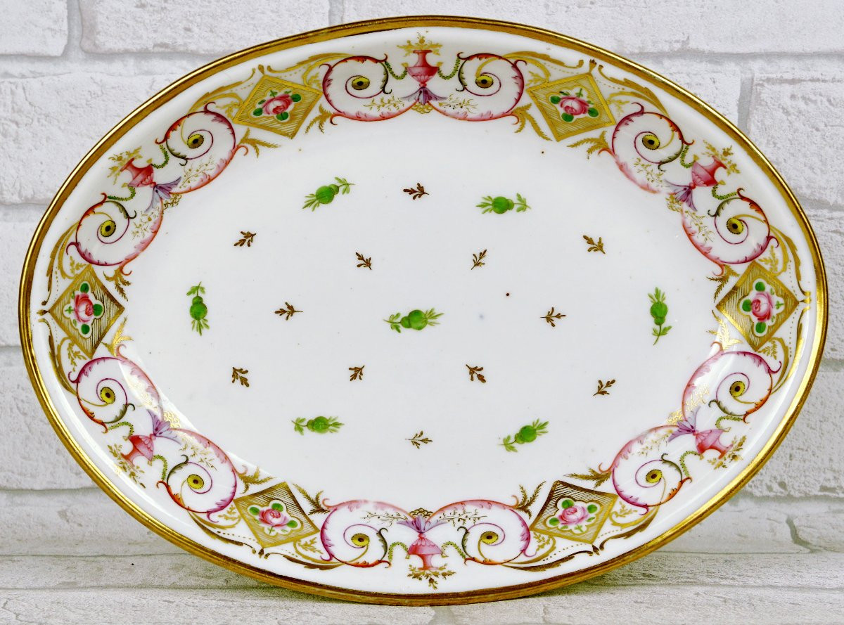 Oval Porcelain Dish From Paris - Nast Factory - Late 18th Century-photo-3