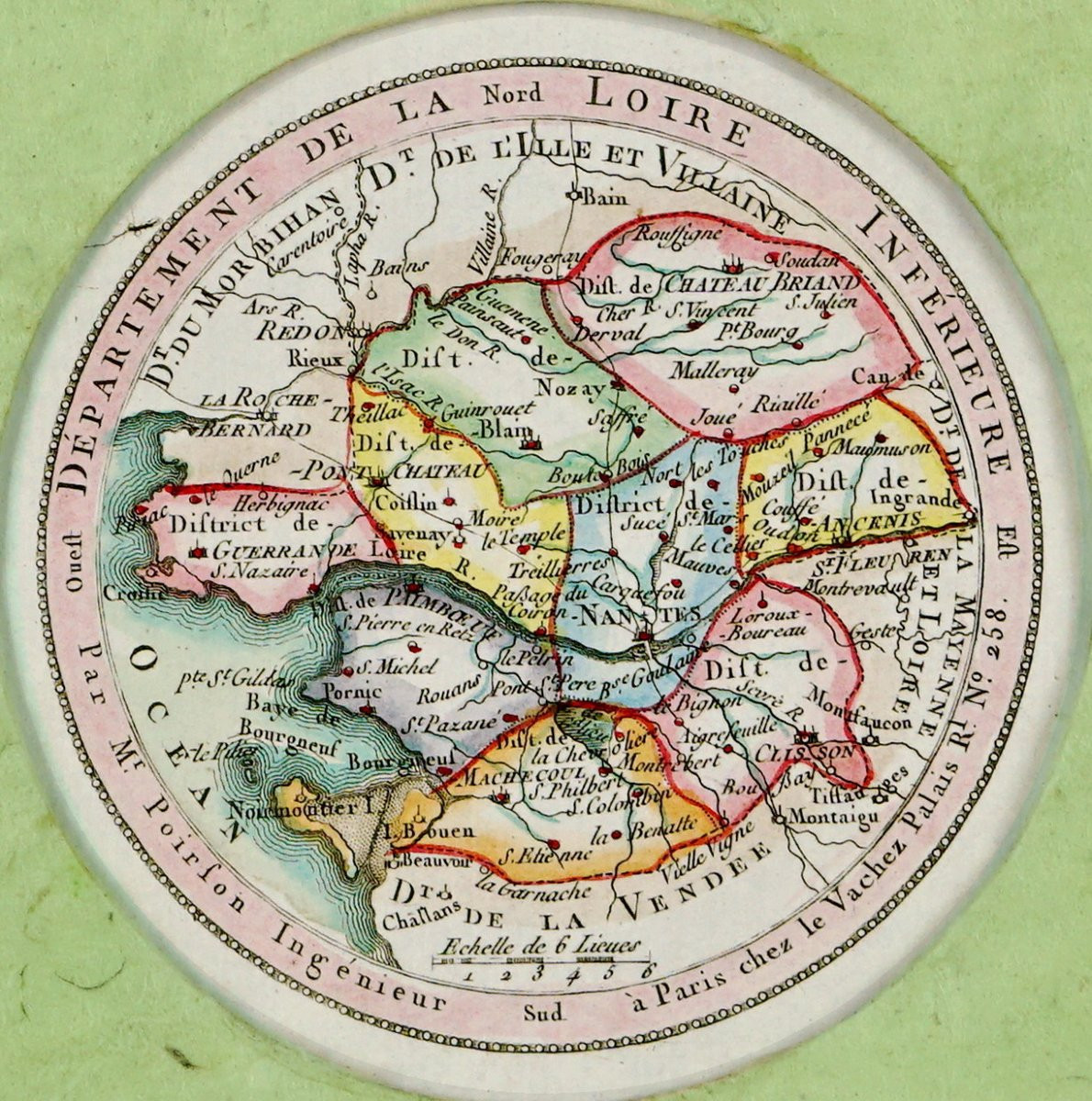 Loire-inférieure Department (44) - Rare Engraving – Late 18th Century (1792)-photo-3