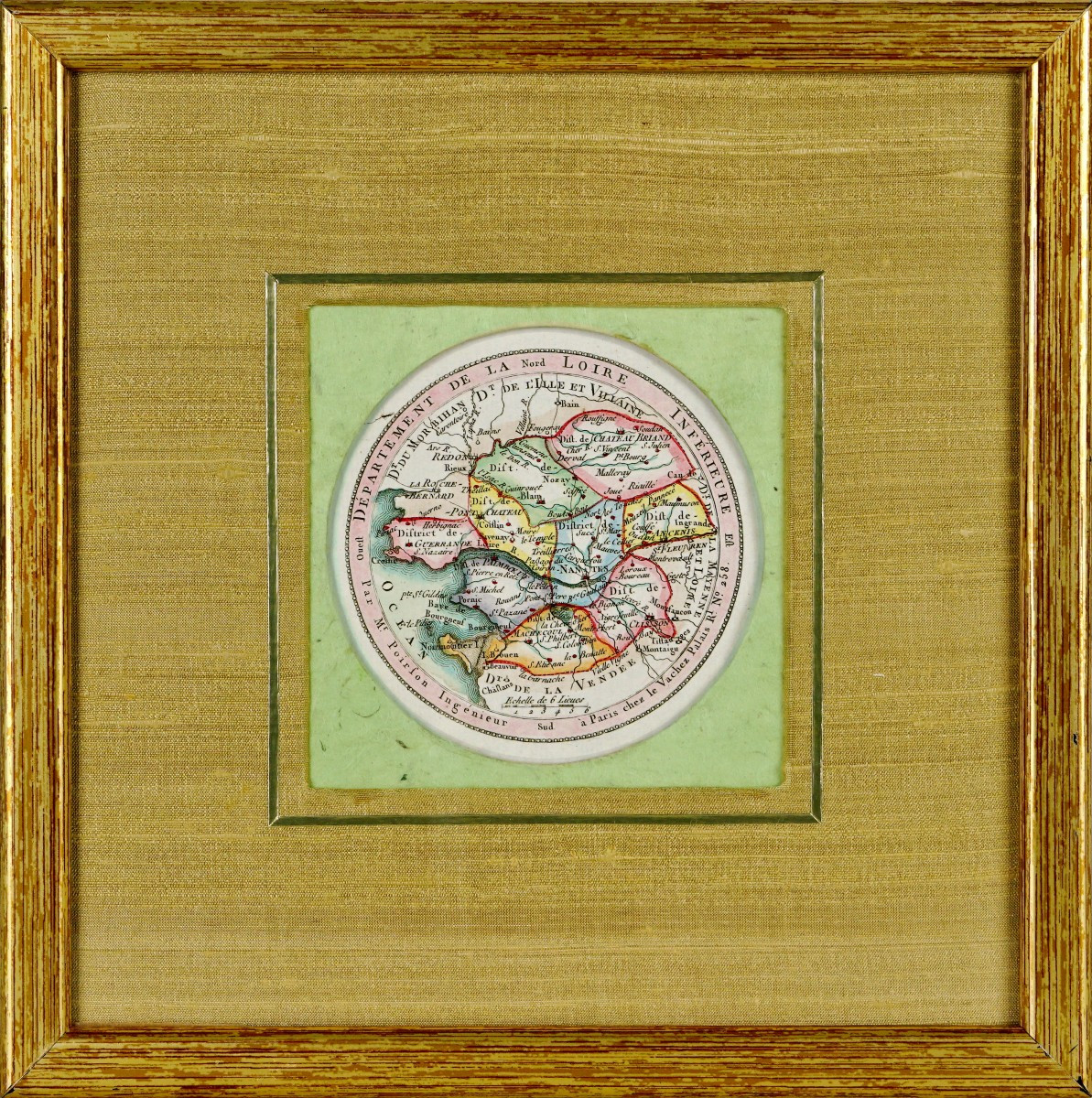 Loire-inférieure Department (44) - Rare Engraving – Late 18th Century (1792)