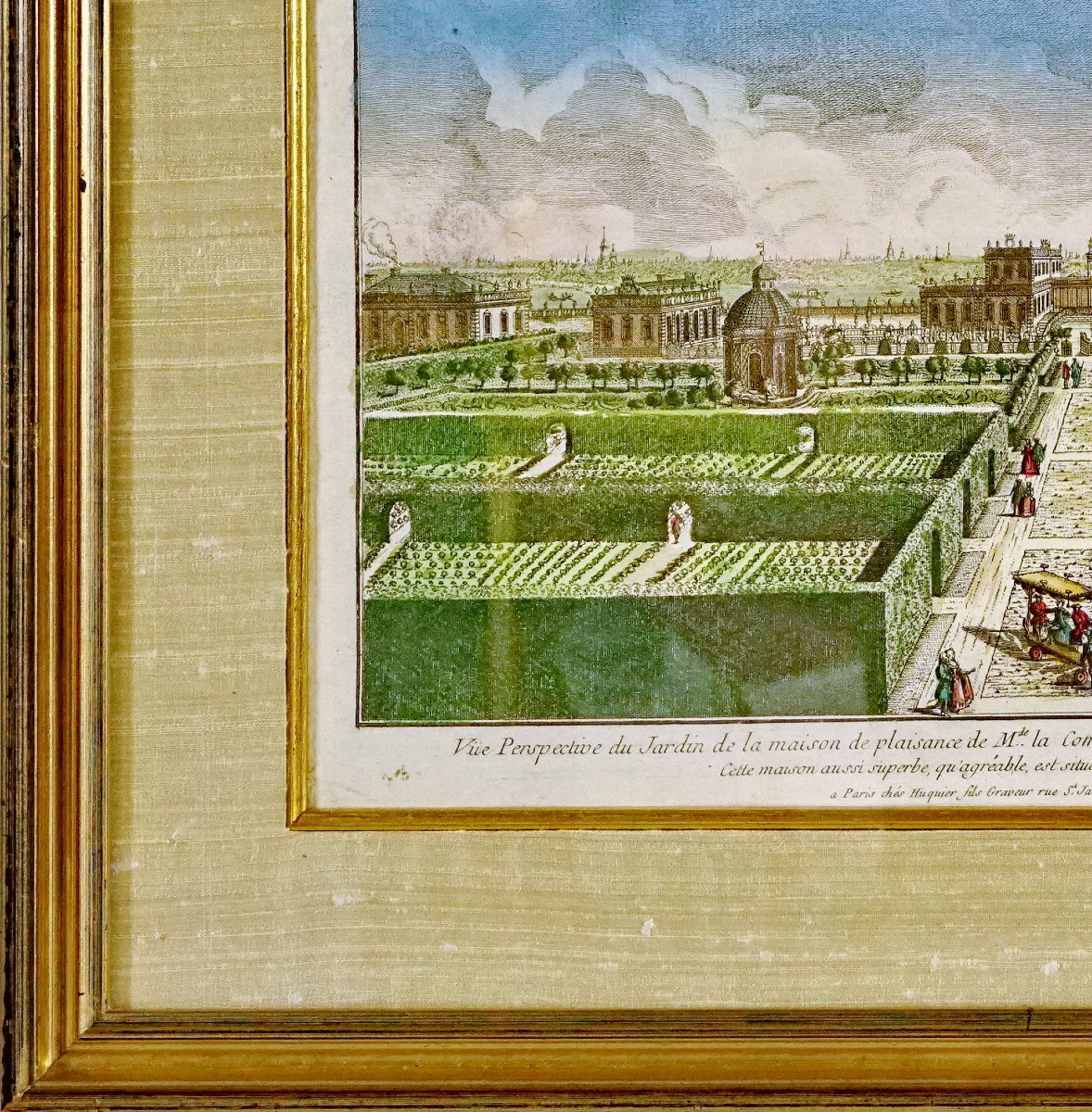 MAISON DE PLAISANCE DE MME LA COMTESSE DE BESTOUCHEFF A ST PETERSBOURG -  Gravure XVIIIe-photo-2