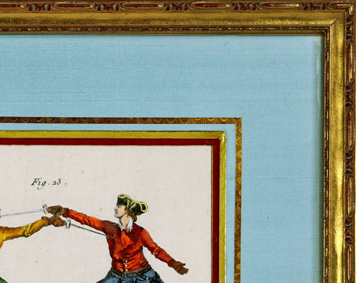 Engraving Fencing - Of The Quarte Riposte After The Quarte Parade - Ep. XVIII (1763)-photo-2
