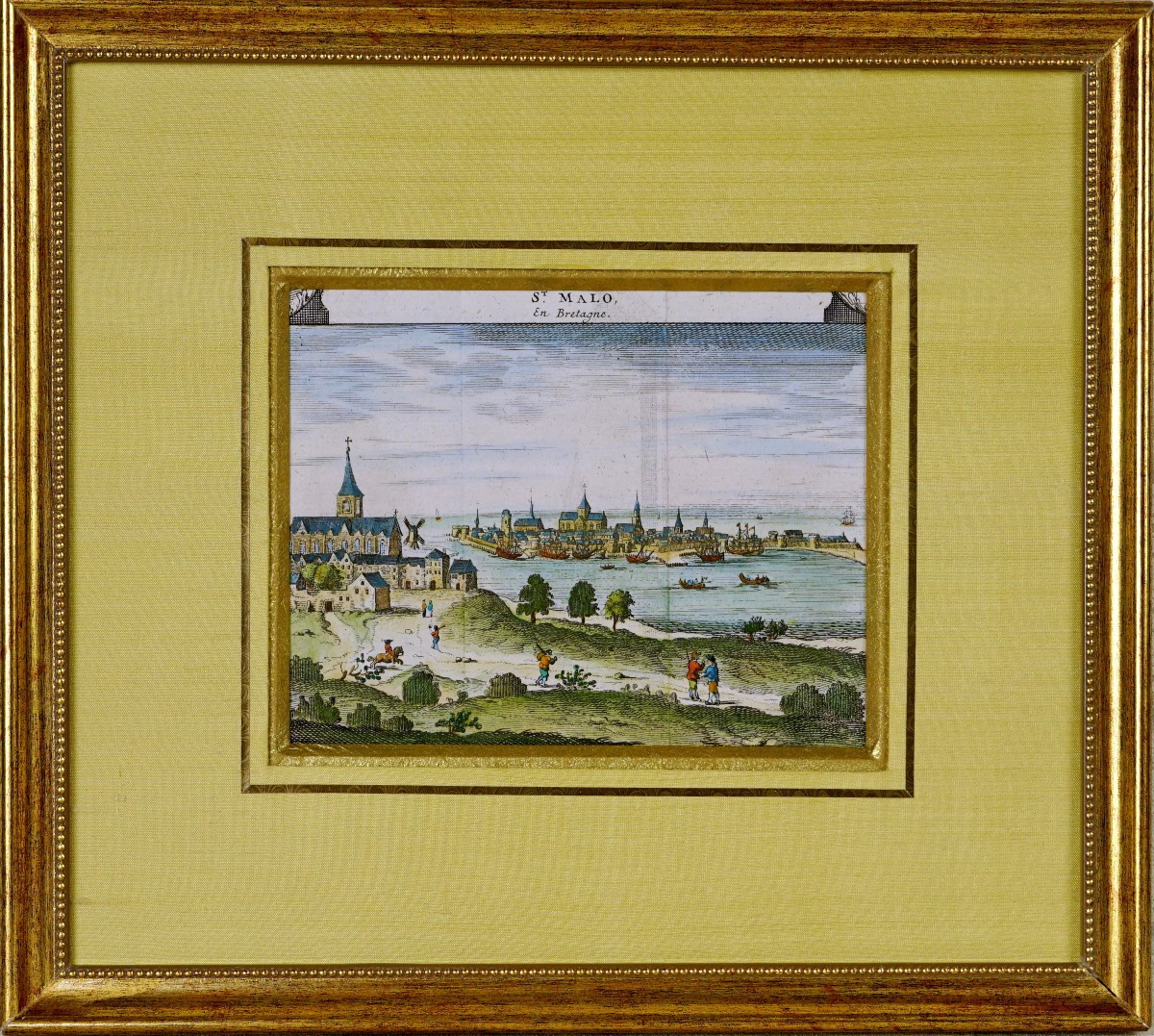 VUE DE SAINT MALO en BRETAGNE - Gravure - Ep. DÉBUT XVIIIe