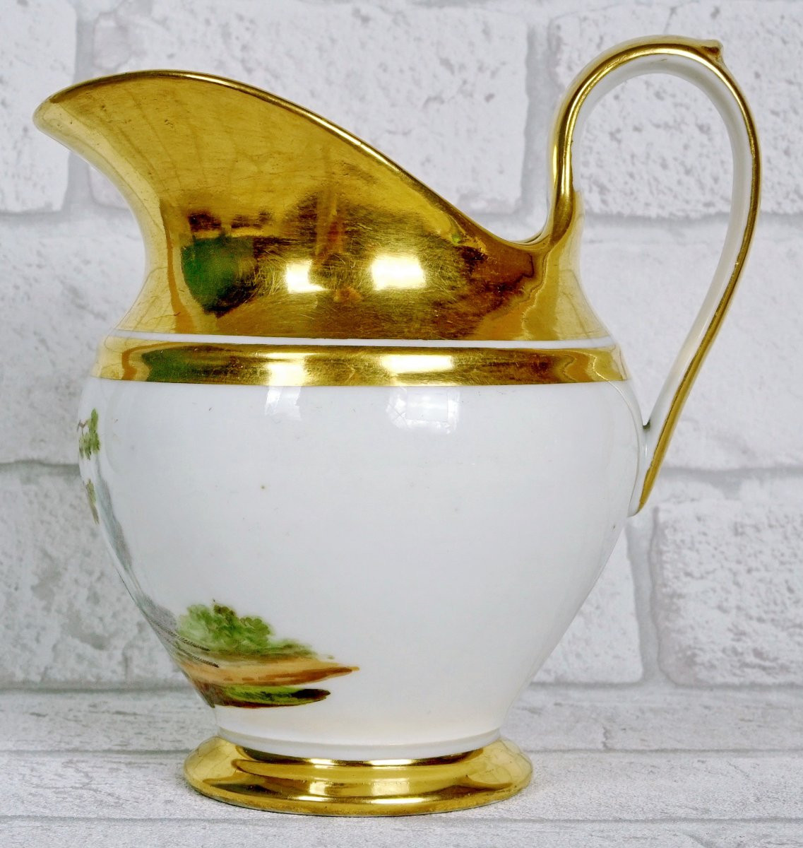 Large Porcelain Milk Jug From Paris - Halley Workshop - Early 19th Century-photo-2