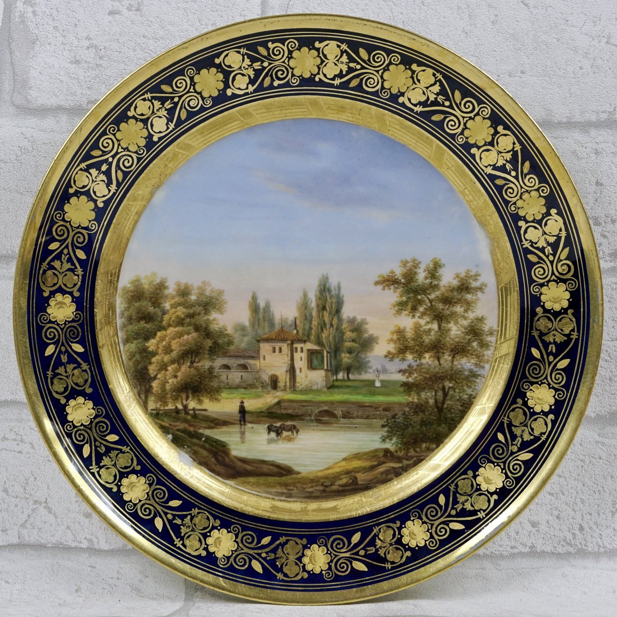 ASSIETTE - Manufacture de porcelaine de LA FOESCY (FOECY dans le CHER) - Ep. DEBUT XIXe-photo-3