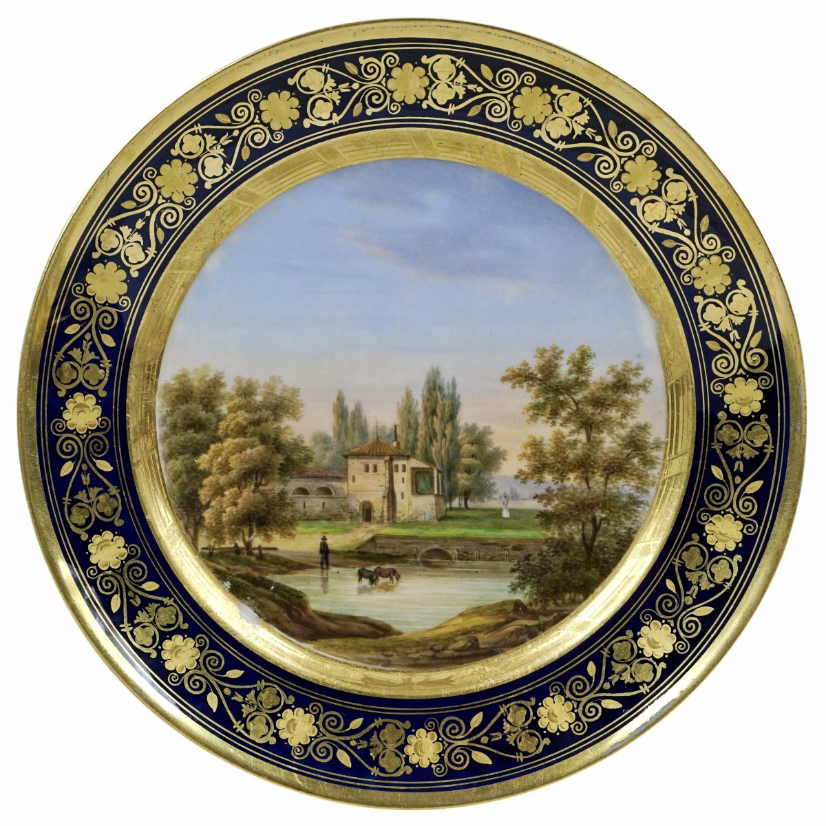 ASSIETTE - Manufacture de porcelaine de LA FOESCY (FOECY dans le CHER) - Ep. DEBUT XIXe