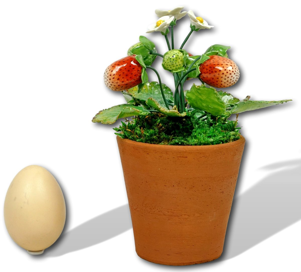 Fruits - Pied De Fraisier En Porcelaine De Didier Gardillou-photo-2