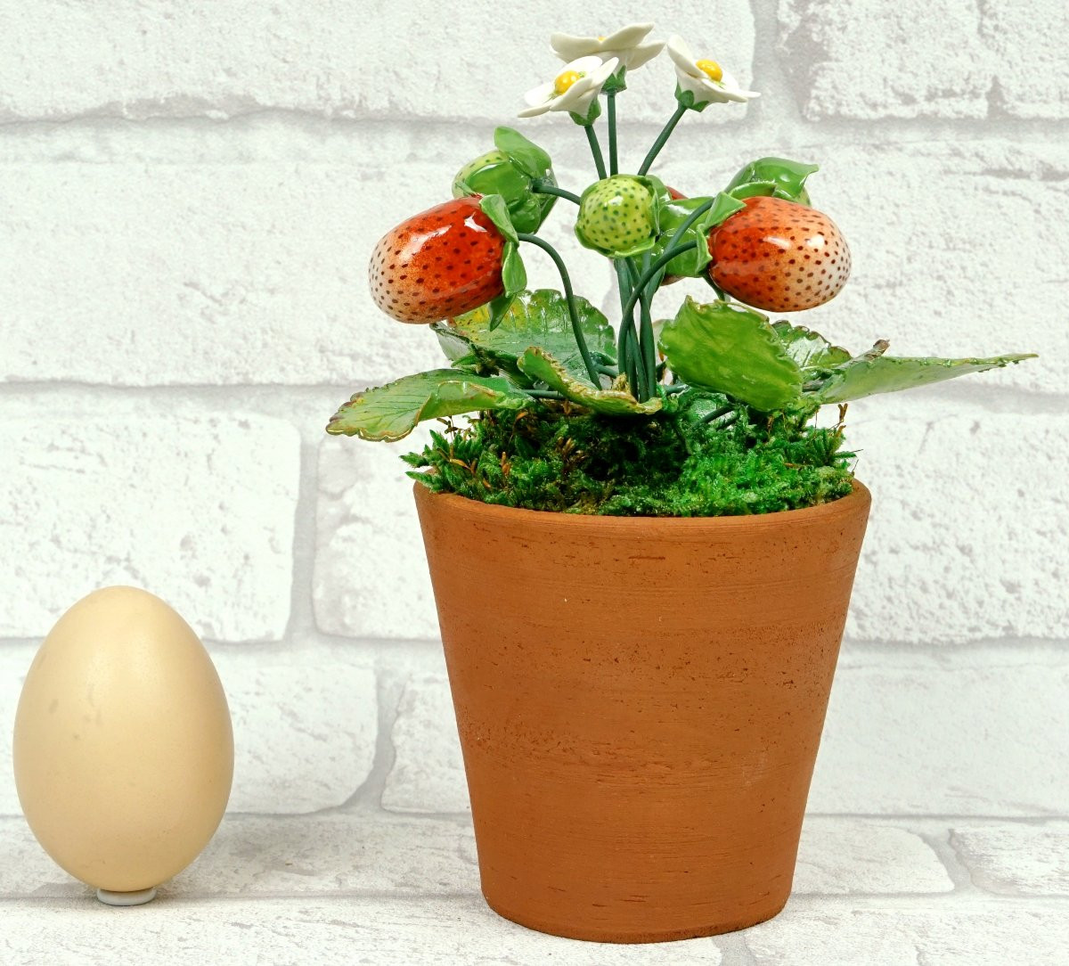 Fruits - Pied De Fraisier En Porcelaine De Didier Gardillou-photo-6