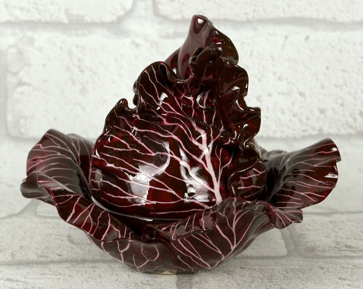 Trompe l'Oeil Box In The Shape Of A Red Chou In Porcelain By Didier Gardillou-photo-2