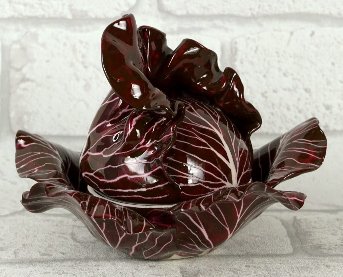Trompe l'Oeil Box In The Shape Of A Red Chou In Porcelain By Didier Gardillou-photo-4