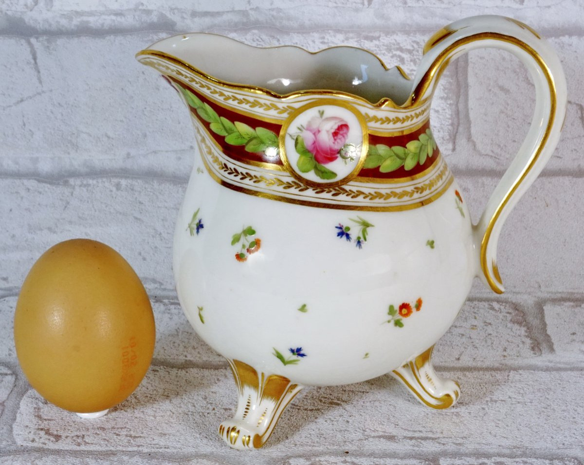 Grand Pot à Lait Tripode - Manufacture De Clignancourt - Paris Porcelain - 18th Century-photo-2