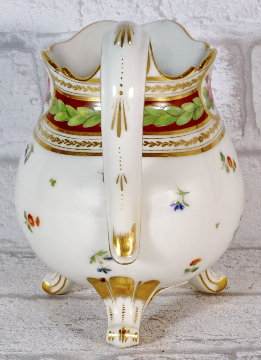 Grand Pot à Lait Tripode - Manufacture De Clignancourt - Paris Porcelain - 18th Century-photo-3