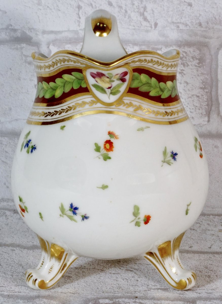 Grand Pot à Lait Tripode - Manufacture De Clignancourt - Paris Porcelain - 18th Century-photo-1