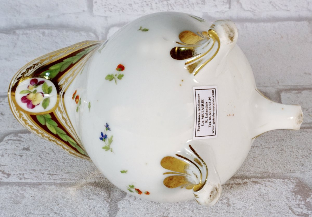 Grand Pot à Lait Tripode - Manufacture De Clignancourt - Paris Porcelain - 18th Century-photo-3