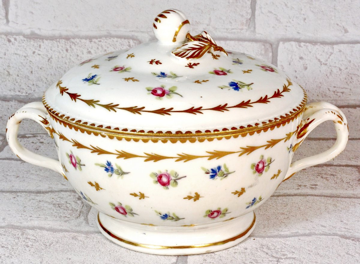 Porcelain Ecuelle à Bouillon From The Manufacture A La Reine In Paris - 18th Century-photo-3