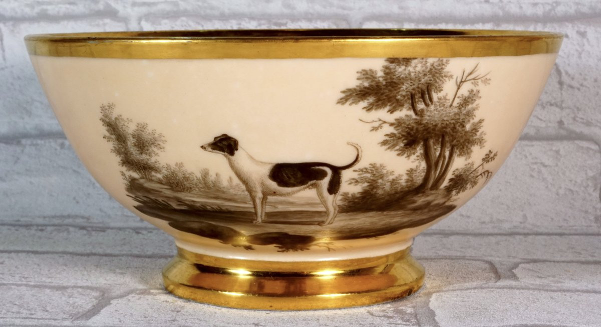 Large Paris Porcelain Bowl / Jatte - Halley Workshop - Empire Period-photo-2