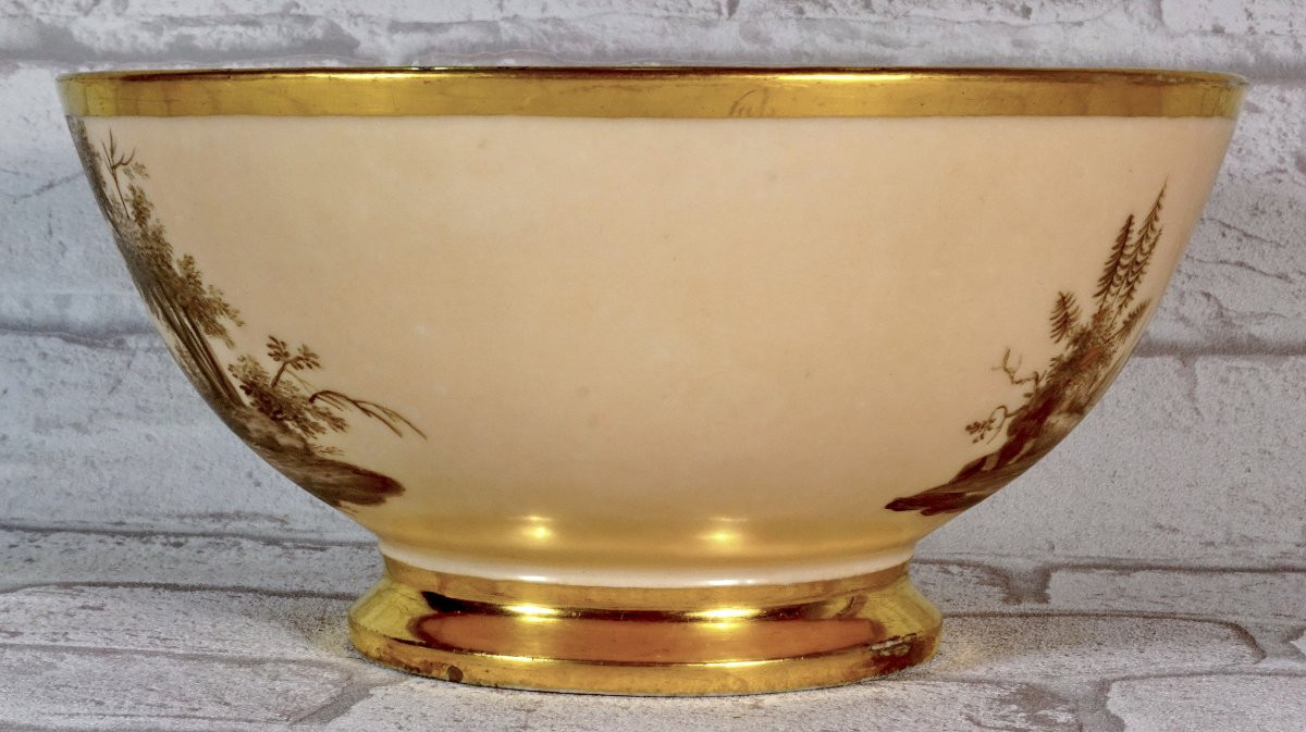 Large Paris Porcelain Bowl / Jatte - Halley Workshop - Empire Period-photo-3