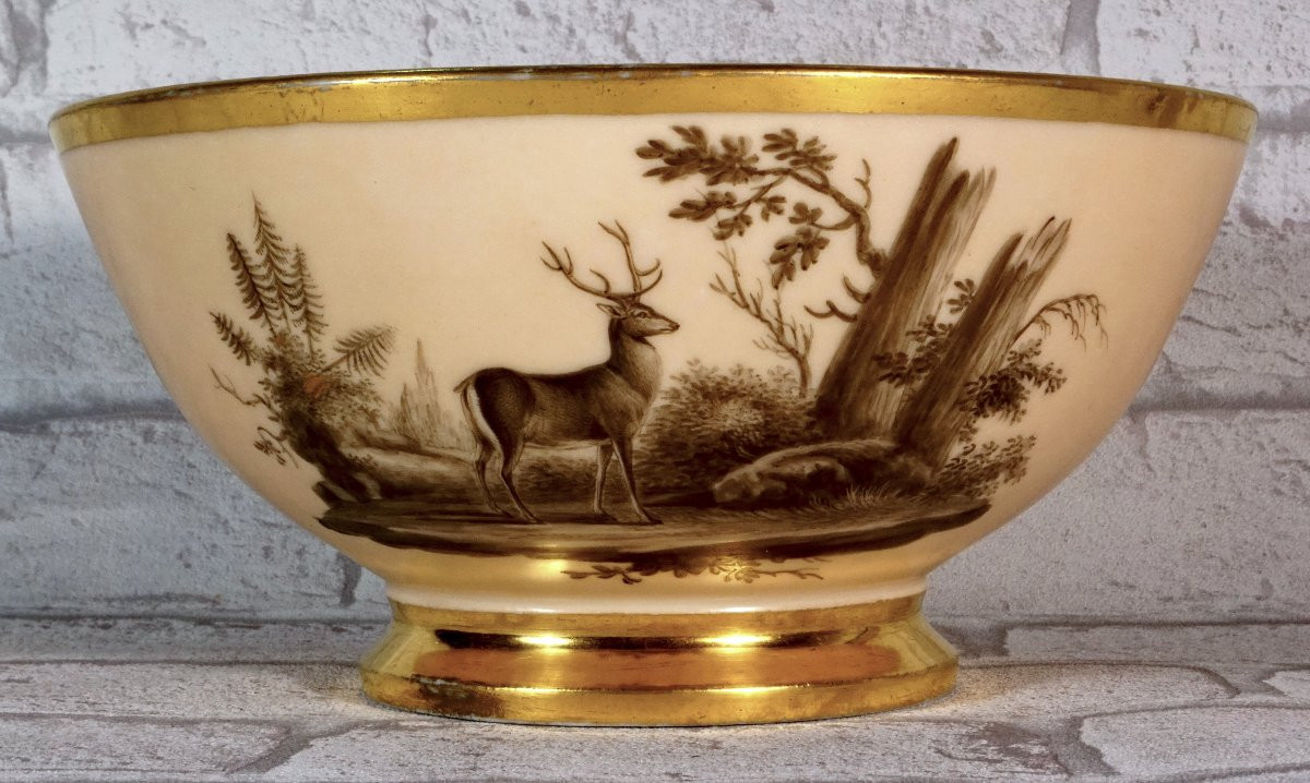 Large Paris Porcelain Bowl / Jatte - Halley Workshop - Empire Period-photo-4