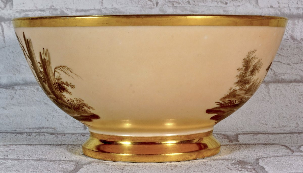 Large Paris Porcelain Bowl / Jatte - Halley Workshop - Empire Period-photo-1